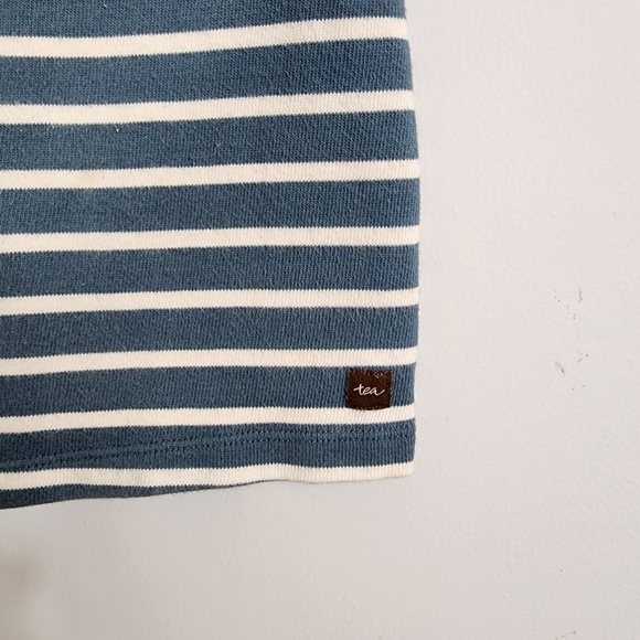 Tea Collection Yumi Floral Embroidered 100% Cotton Striped Dress Girls Size 6 - Picture 7 of 11